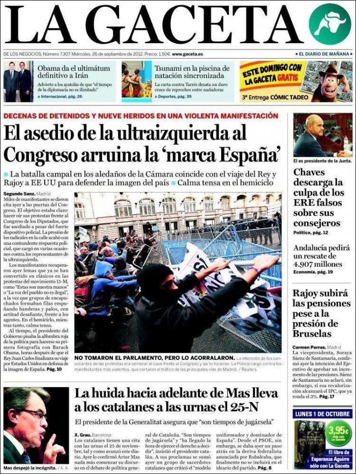 25-S: La protesta, en la prensa nacional e internacional (FOTOS)