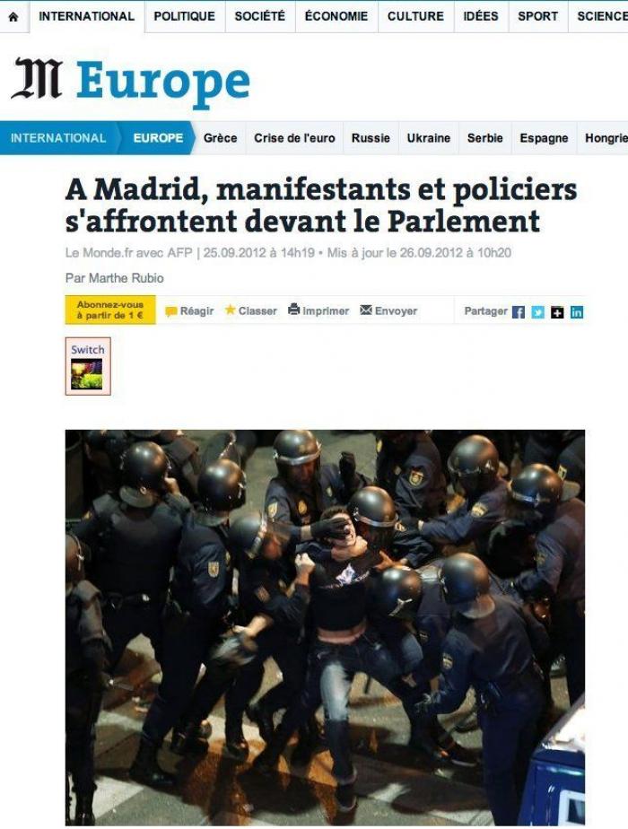 25-S: La protesta, en la prensa nacional e internacional (FOTOS)