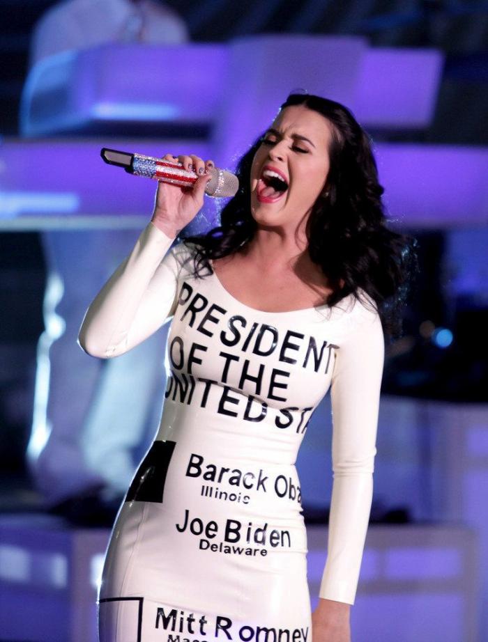 Katy Perry: papeleta electoral en apoyo de Obama (FOTOS, VÍDEO)