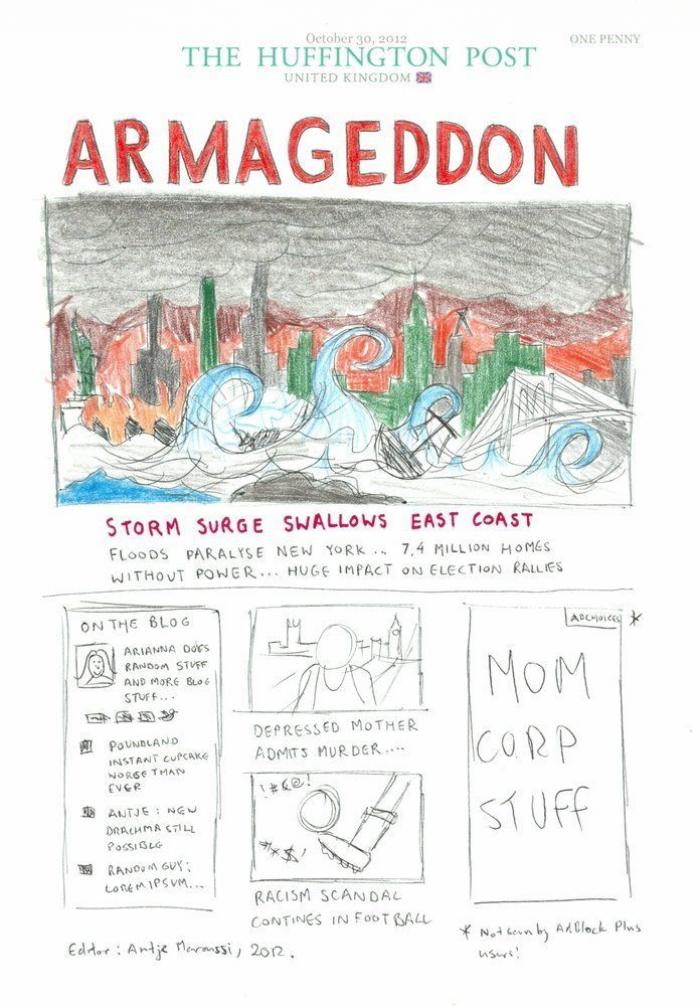 La web de 'El HuffPost', caída durante varias horas por el huracán Sandy (lo sentimos)