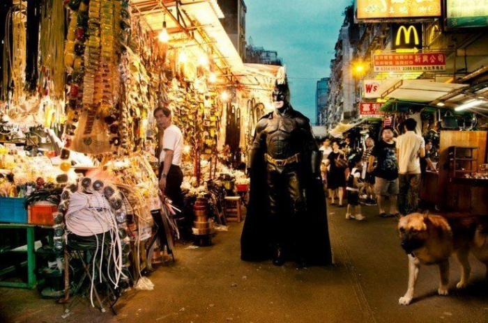 Superhéroes perdidos en Hong Kong (FOTOS)