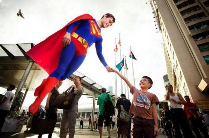 Superhéroes perdidos en Hong Kong (FOTOS)