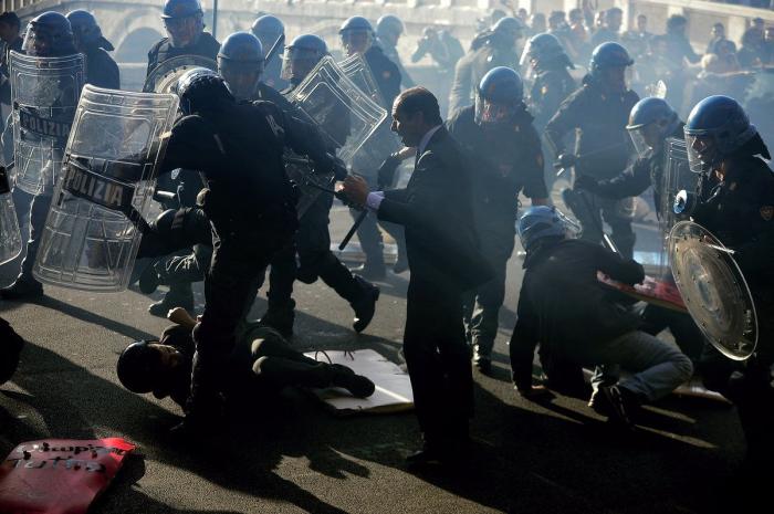 Los 'peperos' y su primera vez en una manifestación