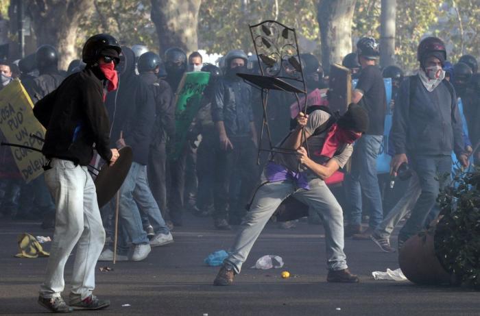 Los 'peperos' y su primera vez en una manifestación