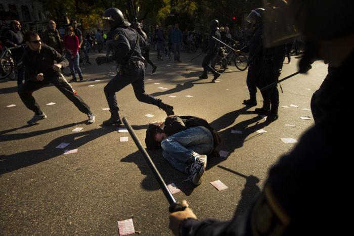 Los 'peperos' y su primera vez en una manifestación