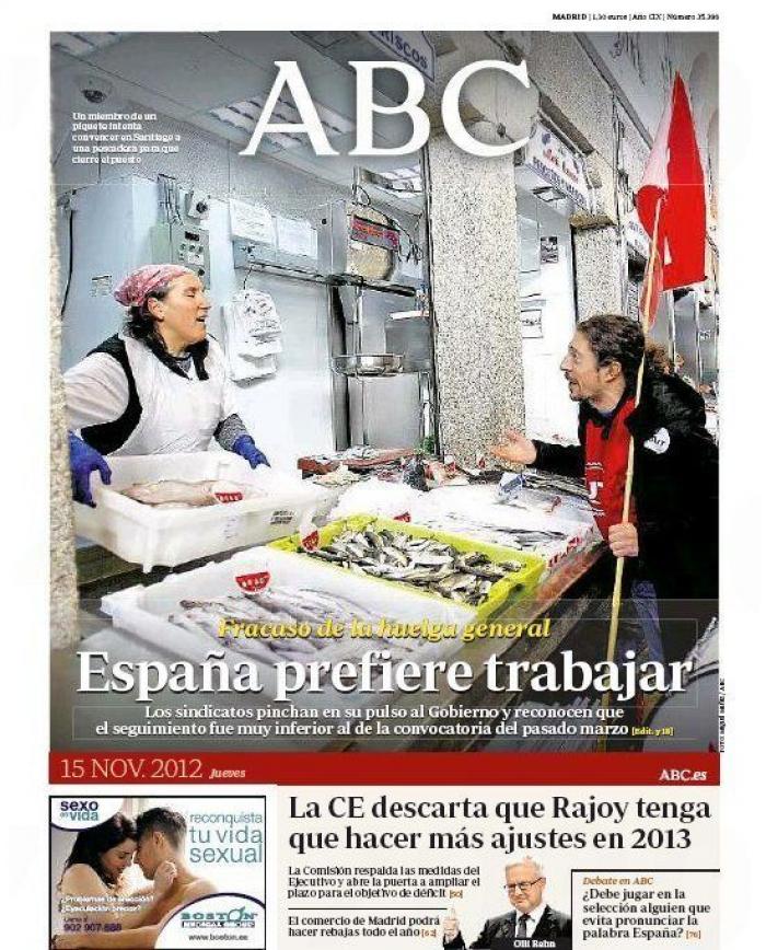 Portadas del 14N: la huelga, en los periódicos (FOTOS)