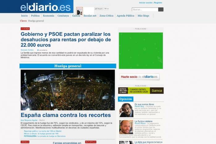Portadas del 14N: la huelga, en los periódicos (FOTOS)