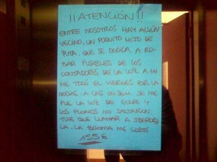 Drama en el portal: un tumblr recoge las mejores notas pasivo-agresivas de los vecinos (FOTOS)