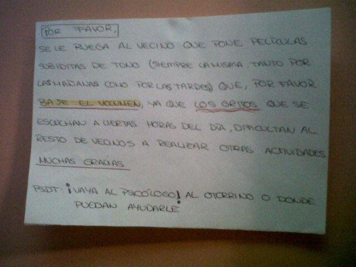Drama en el portal: un tumblr recoge las mejores notas pasivo-agresivas de los vecinos (FOTOS)