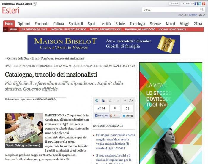 Así ve la prensa internacional el resultado de las elecciones catalanas