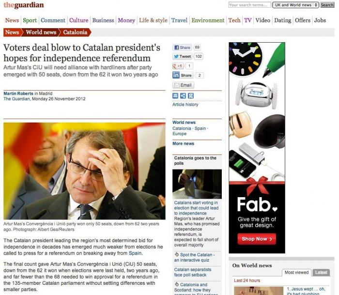 Así ve la prensa internacional el resultado de las elecciones catalanas