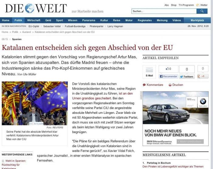 Así ve la prensa internacional el resultado de las elecciones catalanas