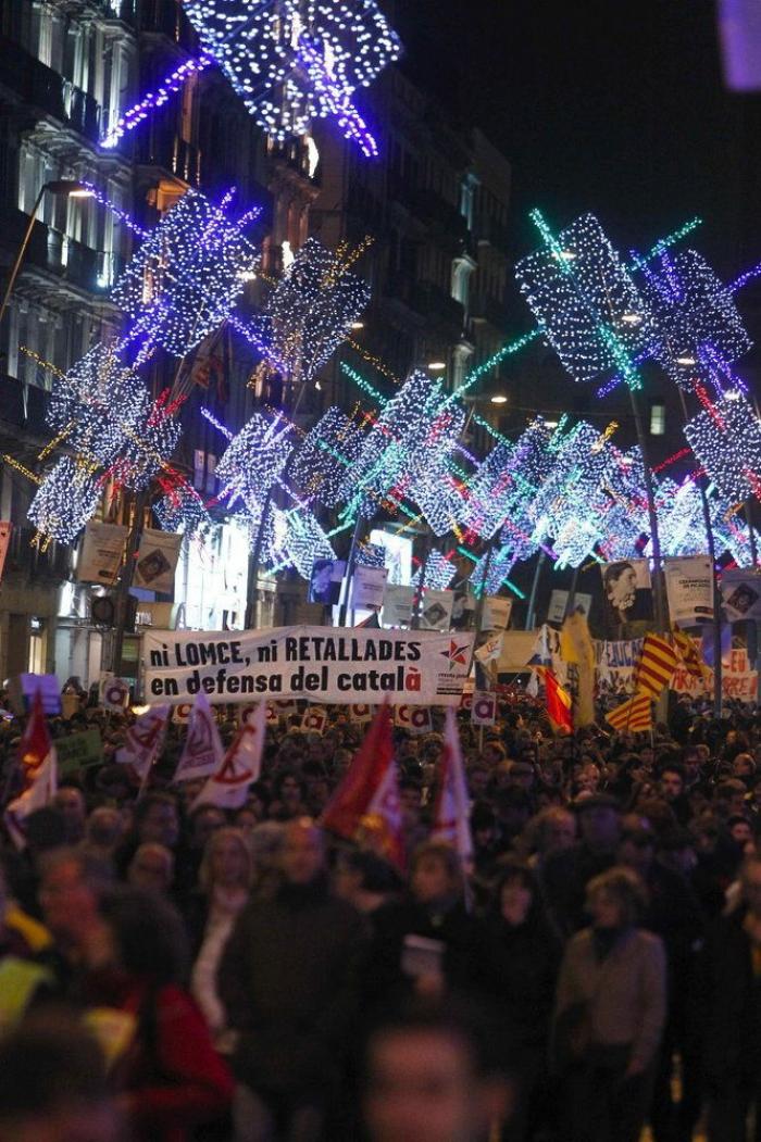 Miles de personas en 30 ciudades de España se manifiestan contra la ley de Wert (FOTOS)