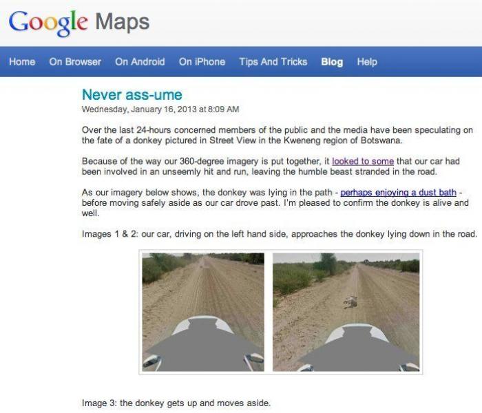 El bulo del burro muerto en Google Street View: la compañía aclara que no mató al animal (FOTOS)