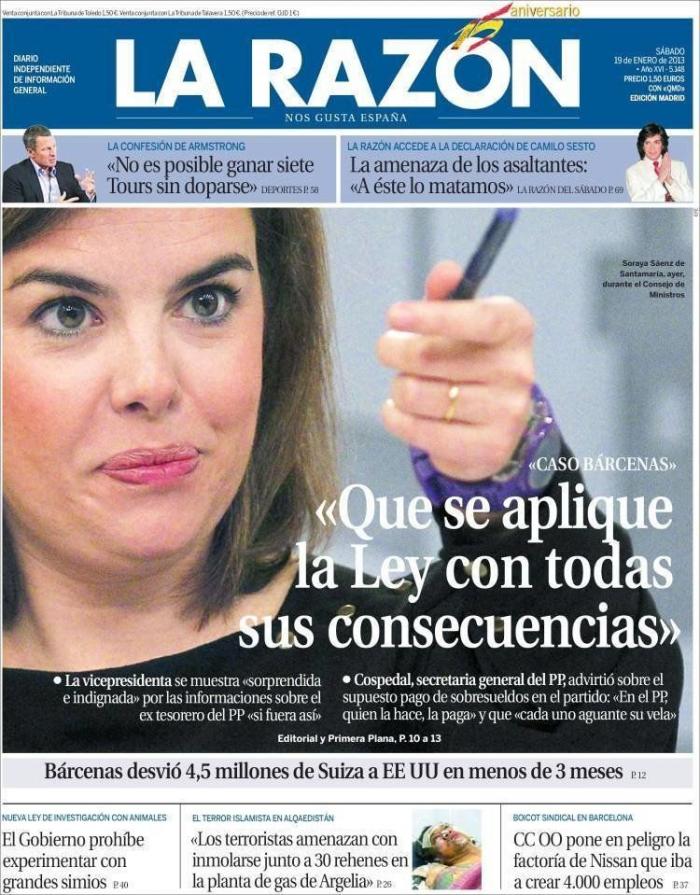 Cospedal: "Yo no he conocido que se hagan donaciones que no fueran regulares"