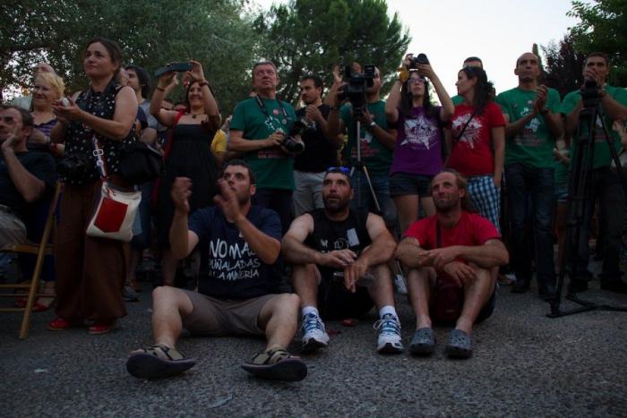 Los mineros son acogidos en Aravaca con un concierto de Aute y Víctor Manuel