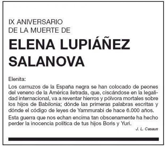La importante recomendación que aparece en esta esquela de aniversario: hay que hacerle caso