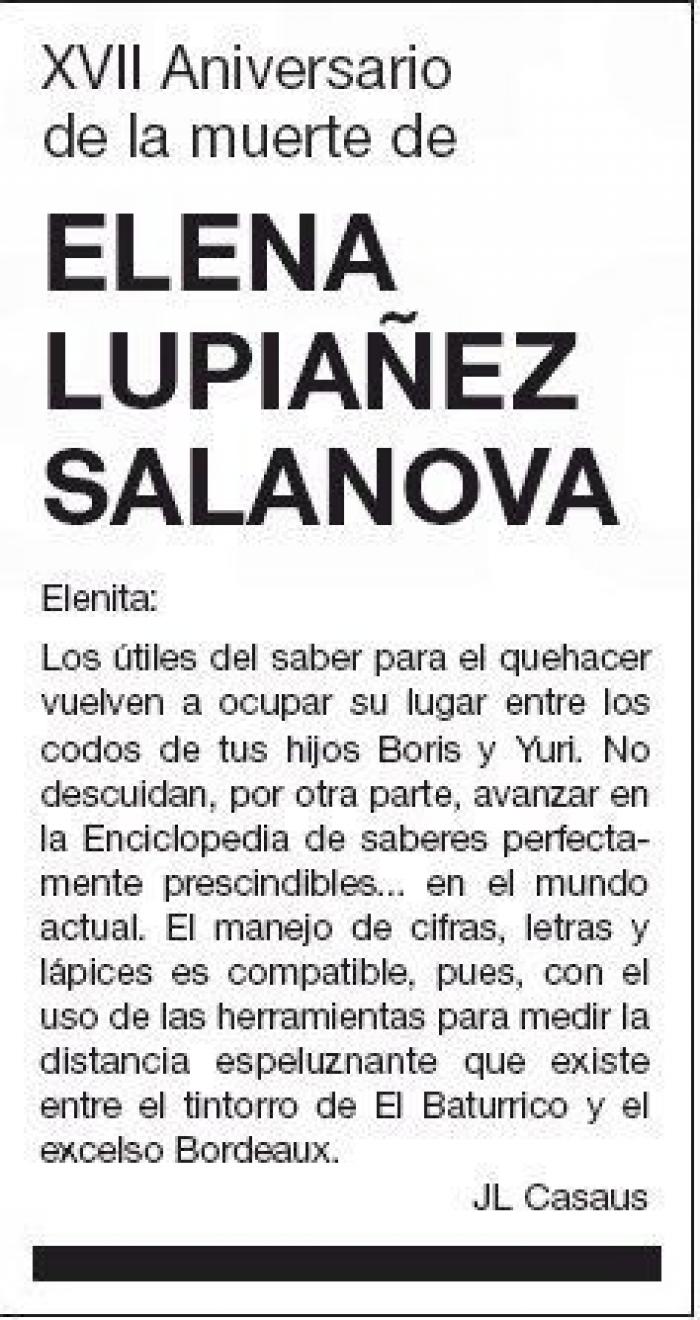 La importante recomendación que aparece en esta esquela de aniversario: hay que hacerle caso