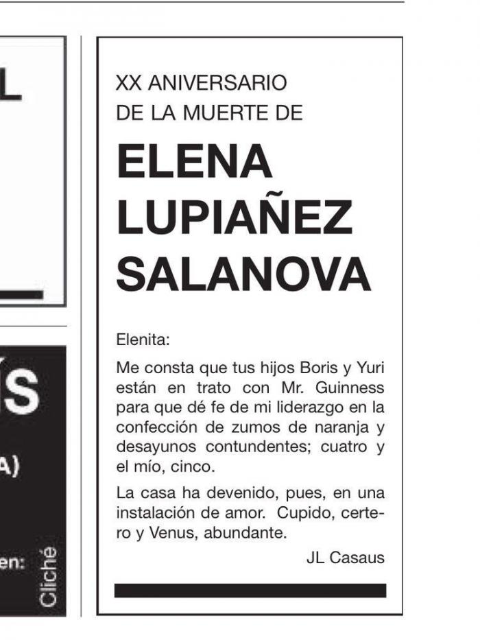 La importante recomendación que aparece en esta esquela de aniversario: hay que hacerle caso