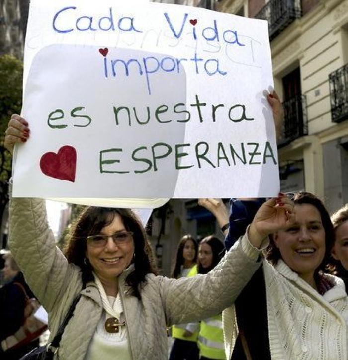Las pancartas de la manifestación contra el aborto (FOTOS)