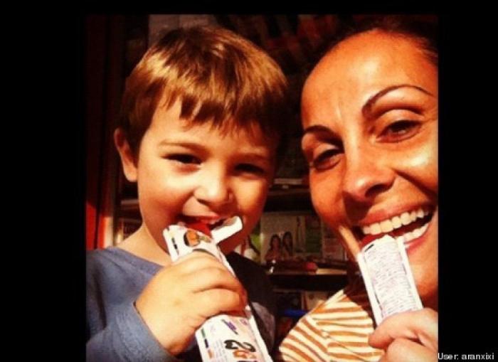 Mamá, ponte en la foto