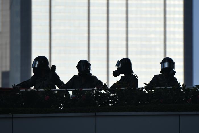 Un herido de bala en las protestas de Hong Kong en pleno 70ª aniversario de la China comunista