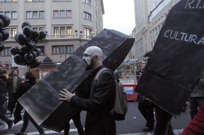 Piquete a El Rey León en la Gran Vía de Madrid el 14N (VÍDEO, FOTOS)