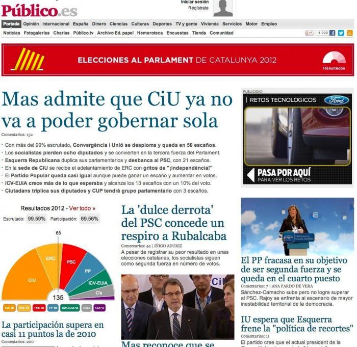 Las elecciones catalanas del 25-N en los medios de comunicación (FOTOS)