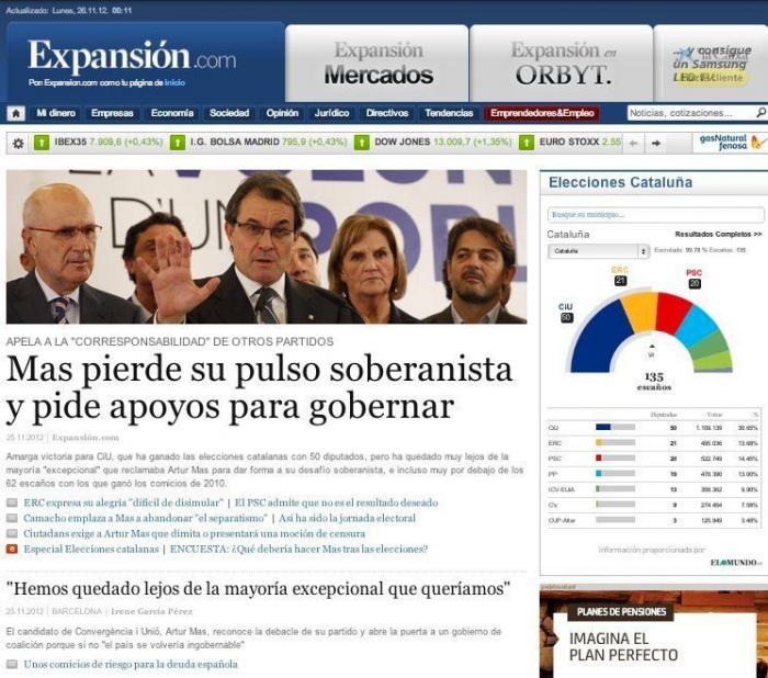 Las elecciones catalanas del 25-N en los medios de comunicación (FOTOS)