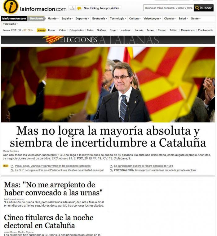 Las elecciones catalanas del 25-N en los medios de comunicación (FOTOS)