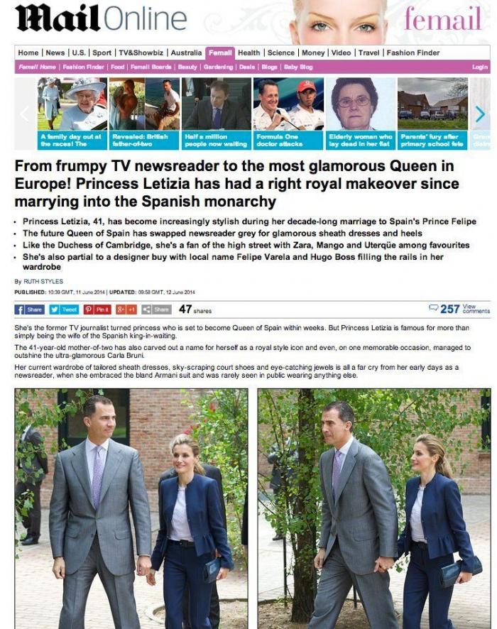 El desliz en el 'look' de Letizia en su visita al rey Juan Carlos