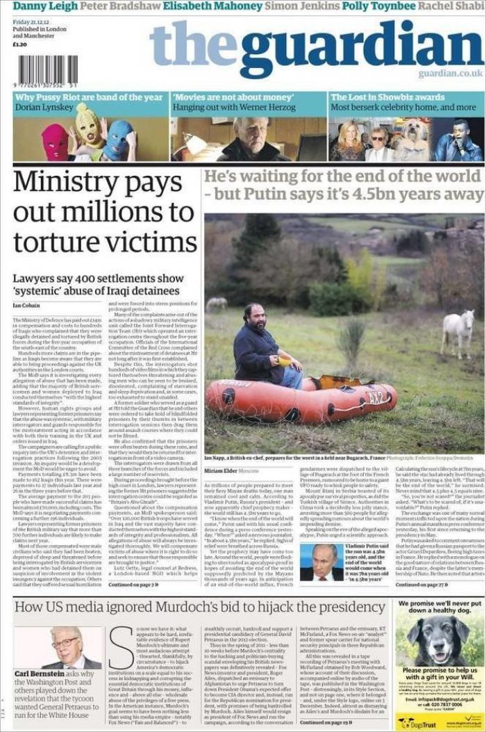 Fin del mundo: Medios que se toman, medio en serio, medio en broma, la profecía de los Mayas (FOTOS)