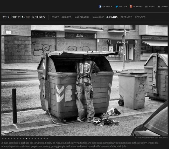 Tres fotos de España sobre la crisis se cuelan en el especial fotográfico de 'The New York Times'