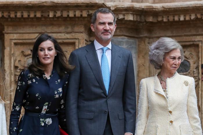 La Familia Real asiste a la misa de Pascua en la Catedral de Palma de Mallorca