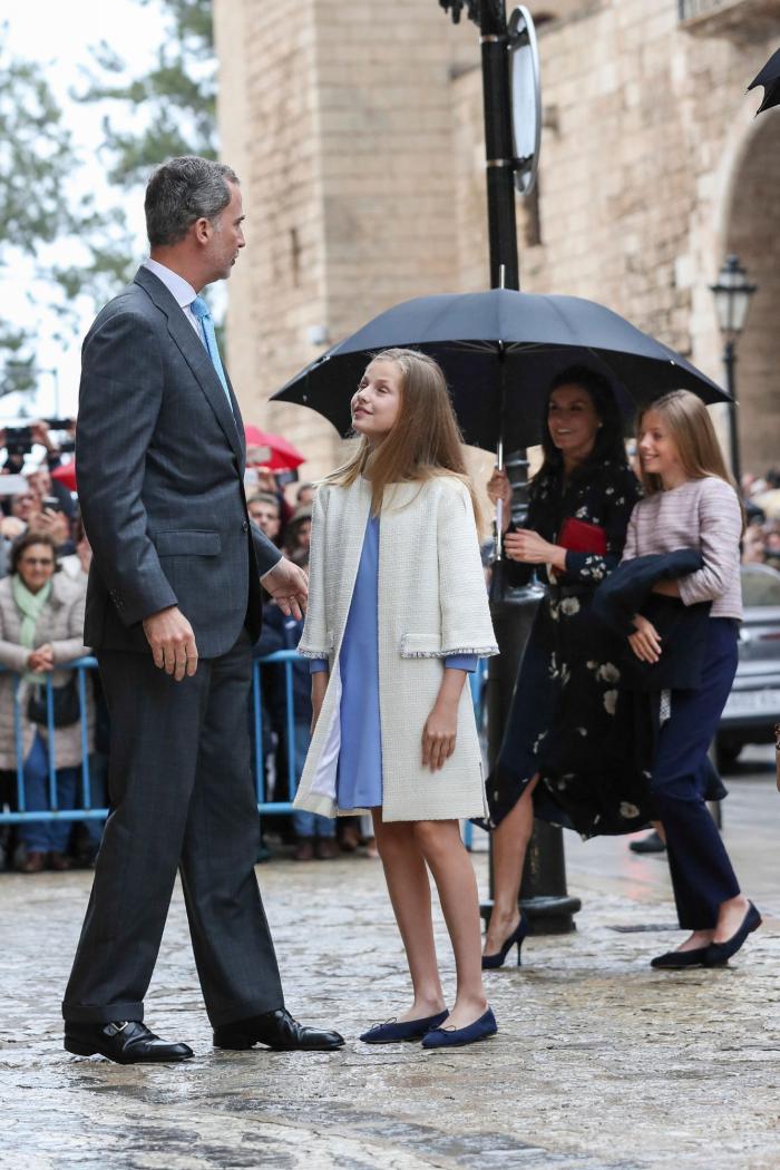 La Familia Real asiste a la misa de Pascua en la Catedral de Palma de Mallorca