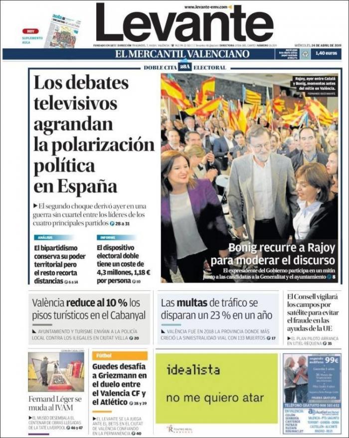 La bronca entre la derecha en el debate de Atresmedia copa las portadas de la prensa nacional