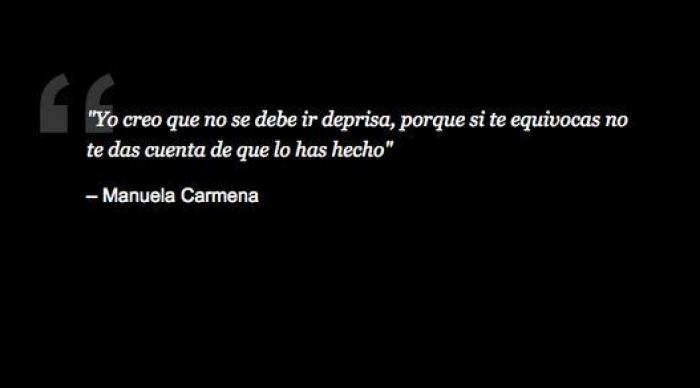 11 frases de Manuela Carmena en 'Un tiempo nuevo'