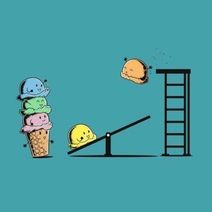 Un día cualquiera... en la vida de tu comida favorita (VIÑETAS)