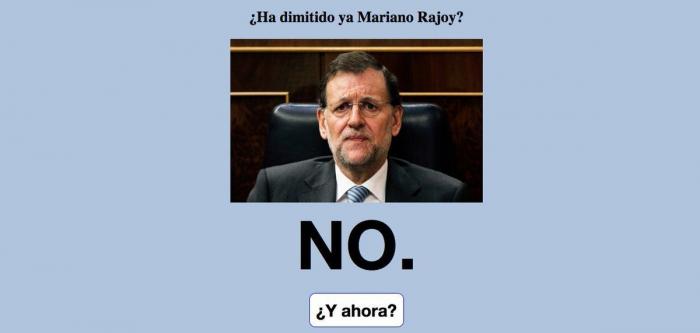 ¿Dimite Rajoy?: una web en clave de humor tiene la respuesta (FOTOS, TUITS)