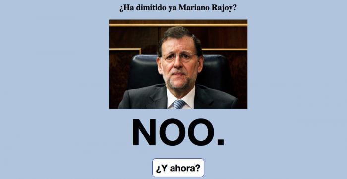 ¿Dimite Rajoy?: una web en clave de humor tiene la respuesta (FOTOS, TUITS)