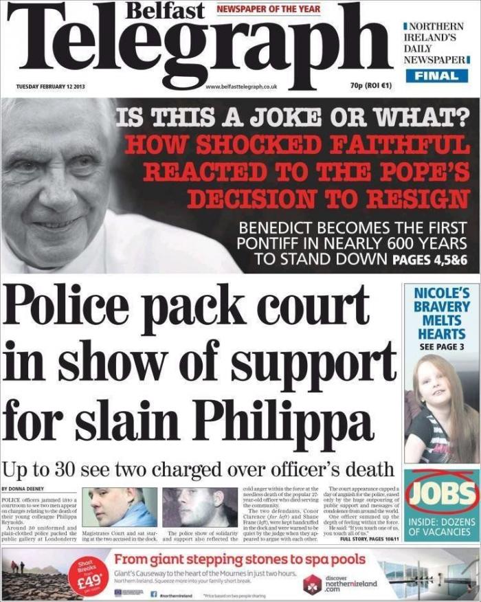 El papa dimite: La renuncia de Benedicto XVI, en los periódicos del mundo (FOTOS)