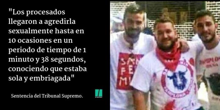 Se confirma la condena a más de 3 años de cárcel a los acusados de grabar la violación de 'la Manada'