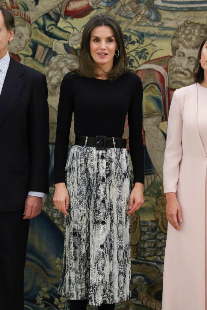 El guiño del vestido de Letizia en su visita a Marruecos