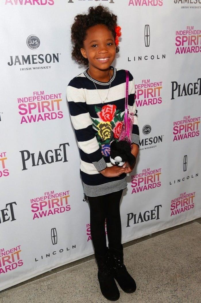 Bolsos-perro de Quvenzhané Wallis: el peluche como completo en la alfombra roja de los Oscar (FOTOS)