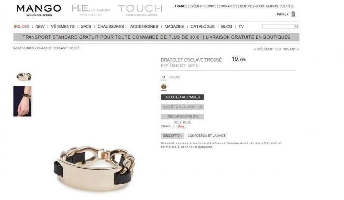 Mango vende "esclavas": polémica en Francia por la denominación de una línea de pulseras (FOTOS)