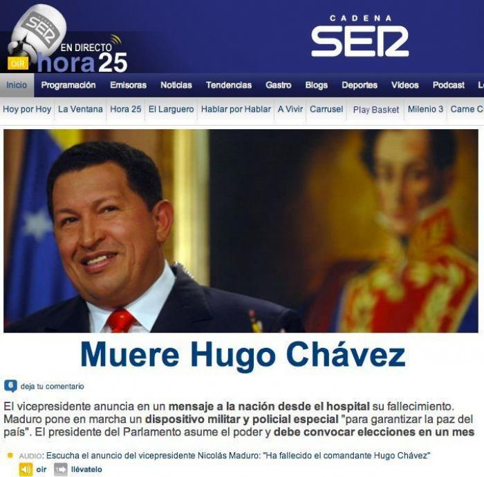 Muerte de Hugo Chávez: El presidente de Venezuela muere de cáncer