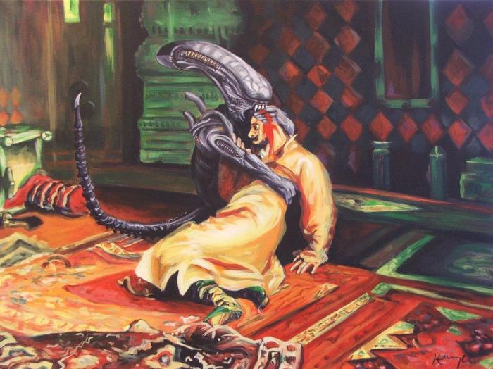 "Alf devorando a su gato" y otras reinterpretaciones muy pop de lienzos clásicos (FOTOS)