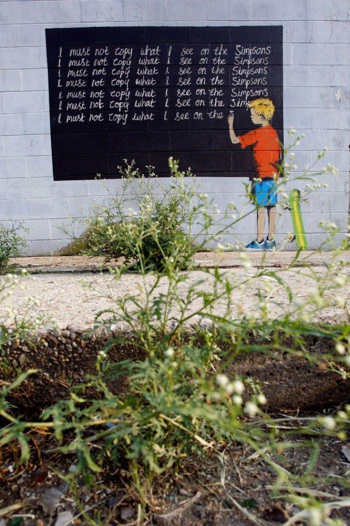El mural navideño de Banksy que remueve conciencias sobre las personas sin hogar