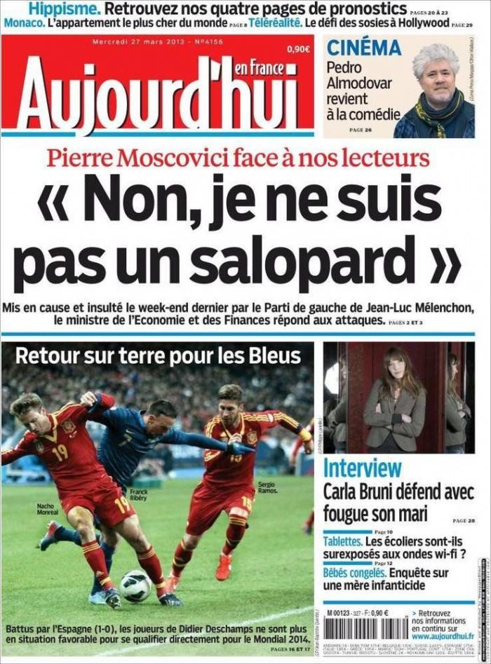 Francia-España: La prensa recoge la superioridad de La Roja en París (FOTOS)