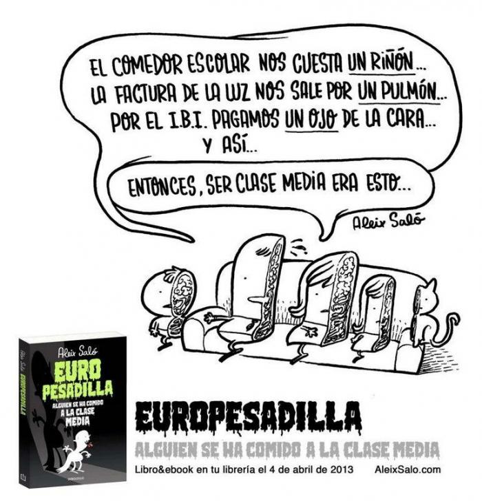 Europesadilla (PDF): Aleix Saló, tras Simiocracia y Españistán, explica quién se ha comido a la clase media